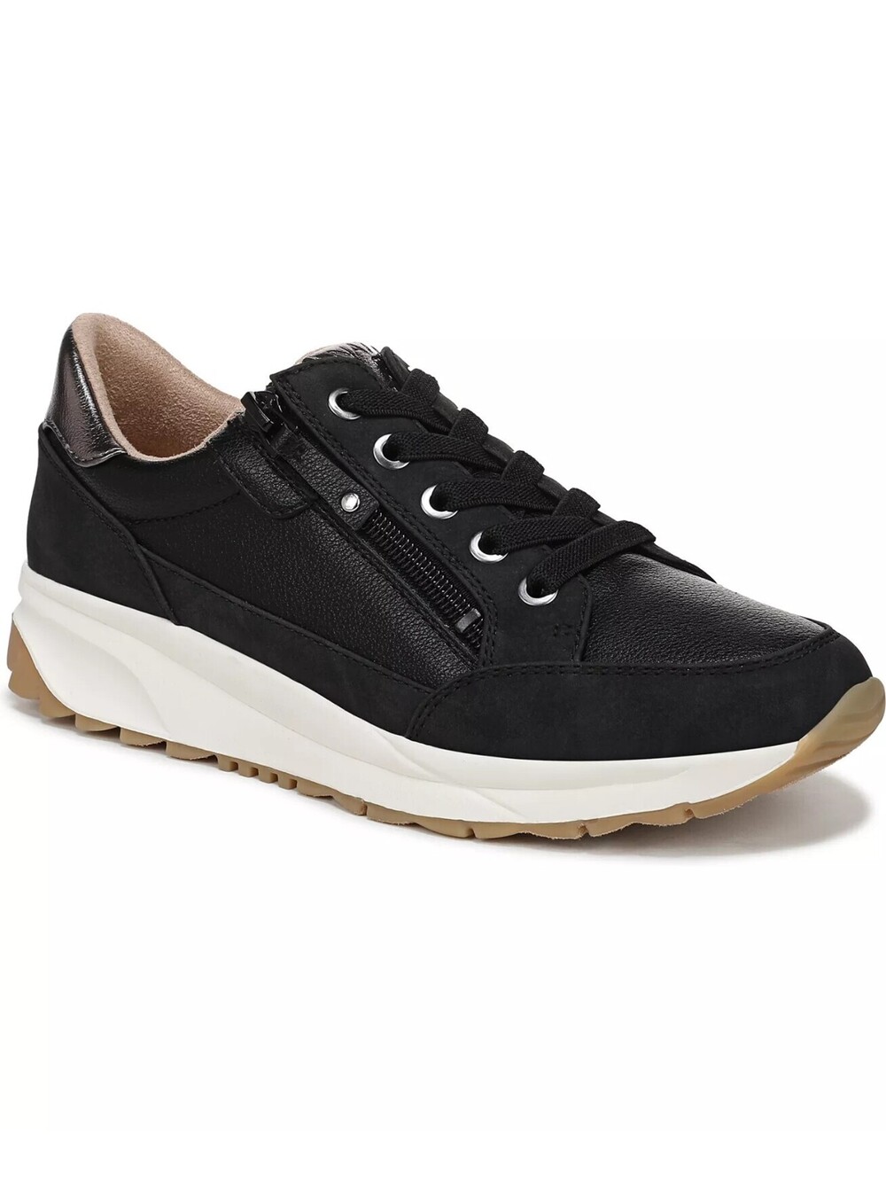 110$ Naturalizer Jace Lace-Up Sneakers Women's Size 6.5 US Black